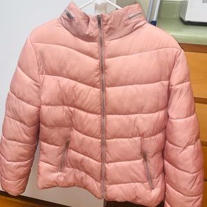 Forever 21 baby pink puff jacket